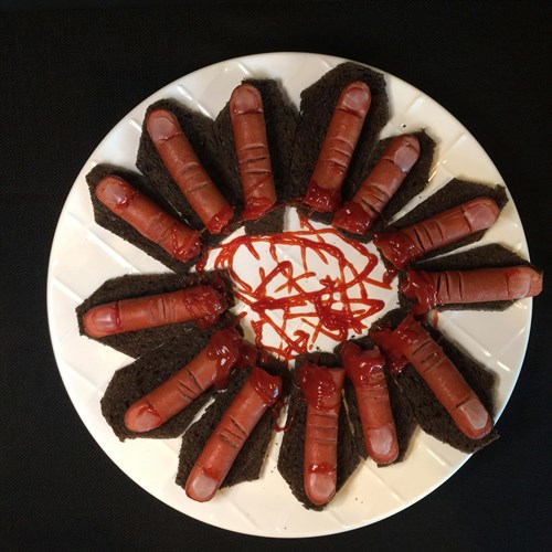 Open Casket Finger Sandwiches